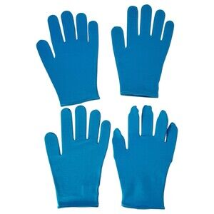 Moisture Enhancing Gloves Aqua Blue 4 (2 Pair) - New in Open Pkg